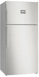 بوش - ثلاجة قائمة بذاتها بفريزر علوي (858 لتر) حوالي 24 قدم³ - Inox EasyClean – فضي - KDN86AI41B