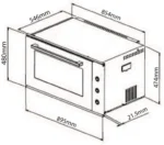 ⁦ماستر جاز - فرن بلت ان 90*50 سم ايطالي 9 وظائف - التحكم بالمفتاح - سعة الفرن 90 لتر - مروحتين - سيخ شواية الدجاج - صينية - شبك - امان كامل - التردد 60/50 هرتز - O94E9MX⁩ - الصورة ⁦3⁩