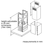 ⁦بوش - شفاط جزيرة 90 سم سلسلة الطرازات Serie 4 ستانلس ستيل - DIB97IM50M⁩ - الصورة ⁦9⁩