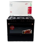 ⁦سيمفر - فرن فري ستاند اسود روز قولد 90*60 سم 5 عيون - SMF-F 9502SGWIL-SMF01⁩ - الصورة ⁦5⁩