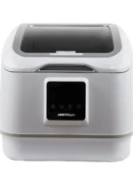 ماستر جاز - غسالة صحون للمنضدة والسطح الرخامي - عدد الأماكن : 4 أماكن عدد البرامج : 7 برنامج المقاس : 43 سم تحكم دقيق يعمل باللمس - خاصية التجفيف للمحتويات للاستخدام المباشر - MGDWM8