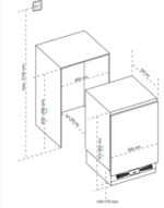 ⁦ماستر جاز - ثلاجة بلت ان مدمجة تحت الطاولة اندركونتر 4.8 قدم - 135 لتر - MGFR135⁩ - الصورة ⁦5⁩