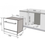 ⁦غسالة أواني بلت ان مدمجة MASTERgas ماستر جاز - أسود - 7 برامج - 2 رفوف - نظام تعقيم بالآزون - مروحة للتجفيف - MGDWIB/G⁩ - الصورة ⁦4⁩