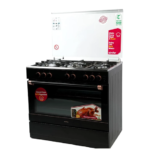 ⁦سيمفر - فرن فري ستاند اسود روز قولد 90*60 سم 5 عيون - SMF-F 9502SGWIL-SMF01⁩ - الصورة ⁦4⁩