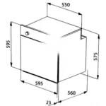 ⁦ماستر جاز - فرن بلت ان – 11 برامج كهرباء -65 لتر – 60 سم – مروحتين - أمان كامل للاستخدام - زجاج داخلي عاكس للحرارة - سيخ لشوي الدجاج - زجاج باب الفرن مزدوج - بولندي - O66E11DP⁩ - الصورة ⁦4⁩