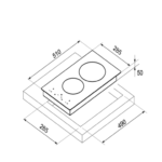 ⁦ماستر جاز سطح كهرباء بلت ان – 2 عين سيراميك أسود تحكم لمس - أمان الكتروني – 30 سم – بولندي - H32CTP⁩ - الصورة ⁦2⁩