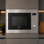 اي ار AR - ميكرويف بلت ان 25 لتر ستانلس ستيل مع باب زجاج أسود - 60*38 سم  - القدرة الكهربائية المدخلة: 1320 واط قدرة الميكرويف الخارجة: 850 واط قدرة الشواية: 1200 واط - Q25UGS86-AR8A
