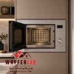 ⁦اي ار AR - ميكرويف بلت ان 25 لتر ستانلس ستيل مع باب زجاج أسود - 60*38 سم  - القدرة الكهربائية المدخلة: 1320 واط قدرة الميكرويف الخارجة: 850 واط قدرة الشواية: 1200 واط - Q25UGS86-AR8A⁩ - الصورة ⁦2⁩