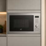 ⁦اي ار AR - ميكرويف بلت ان 25 لتر ستانلس ستيل مع باب زجاج أسود - 60*38 سم  - القدرة الكهربائية المدخلة: 1320 واط قدرة الميكرويف الخارجة: 850 واط قدرة الشواية: 1200 واط - Q25UGS86-AR8A⁩ - الصورة ⁦4⁩